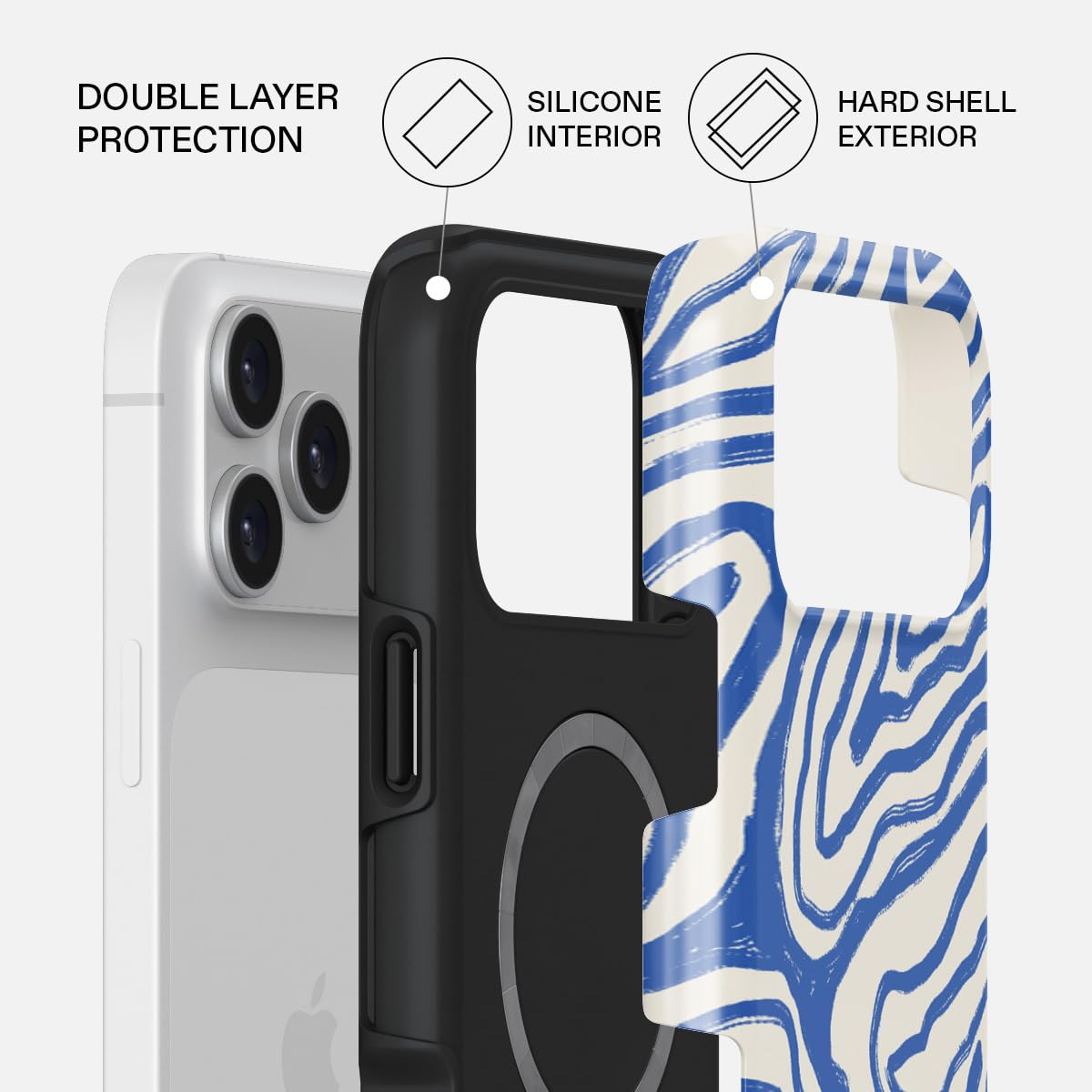BURGA Capa de telefone para iPhone 17 Pro Max - bonita, moderna
